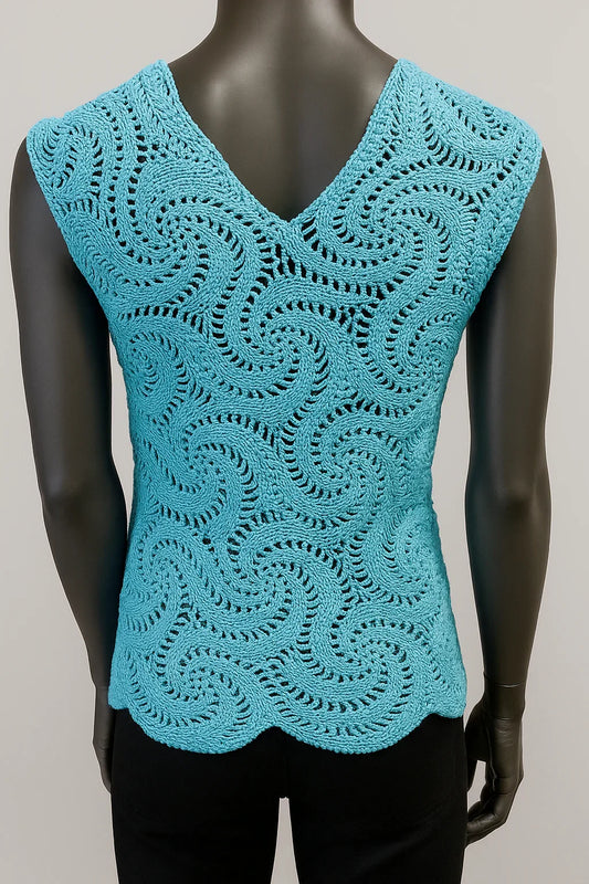 Crochet Knitted Top Style 26964 - Extravagance Fashion