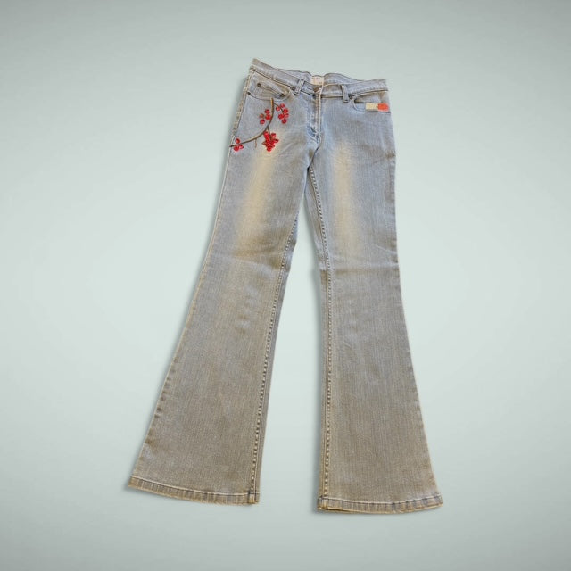 Hand Painted jeans - Cherry branch