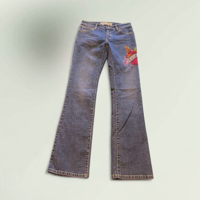 Hand Painted Jeans- Frida