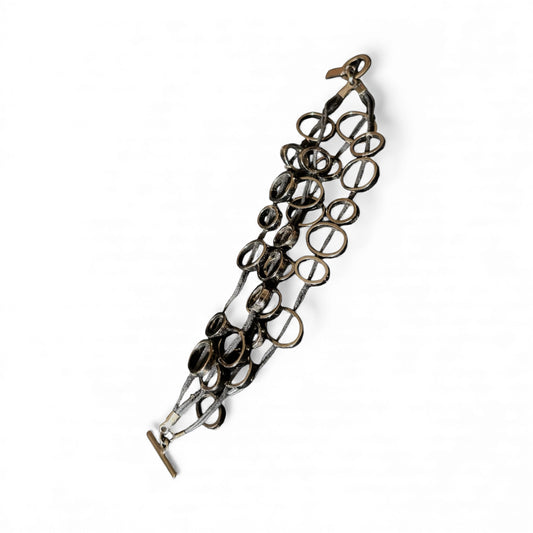 Geometric Black Metal Bracelet