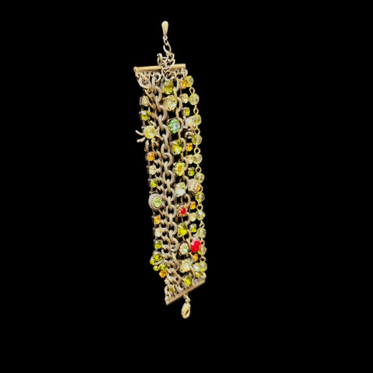 Multi Coloured Rhinestone Bracelet
