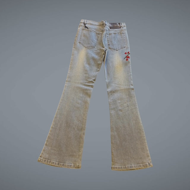 Hand Painted jeans - Cherry branch