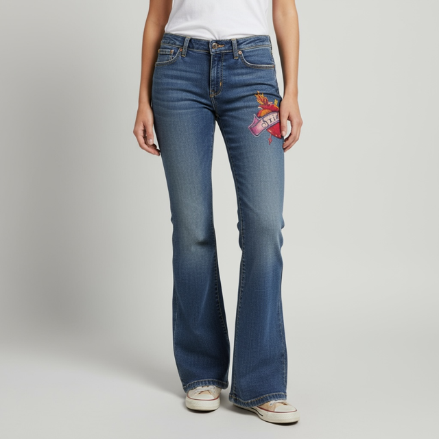 Hand Painted Jeans- Frida