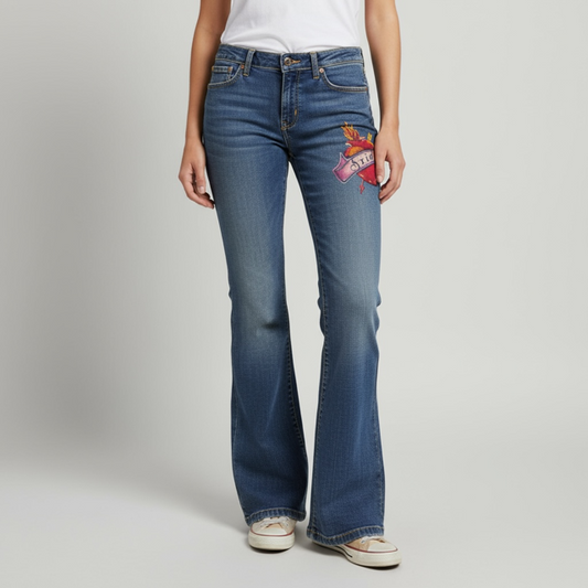 Hand Painted Jeans- Frida