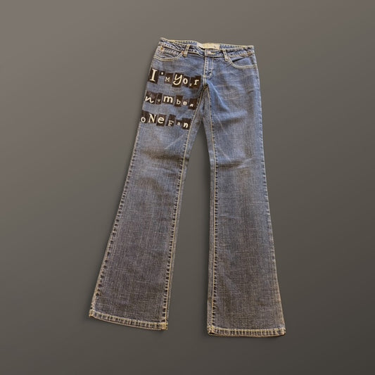 Hand Painted Jean- I am your NO.1 Fan