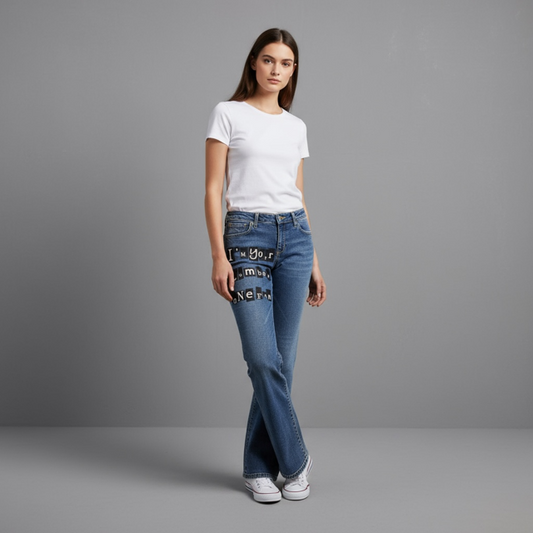 Hand Painted Jean- I am your NO.1 Fan