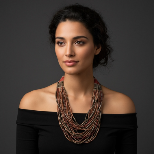 Elegant Mutlple strings beaded necklace