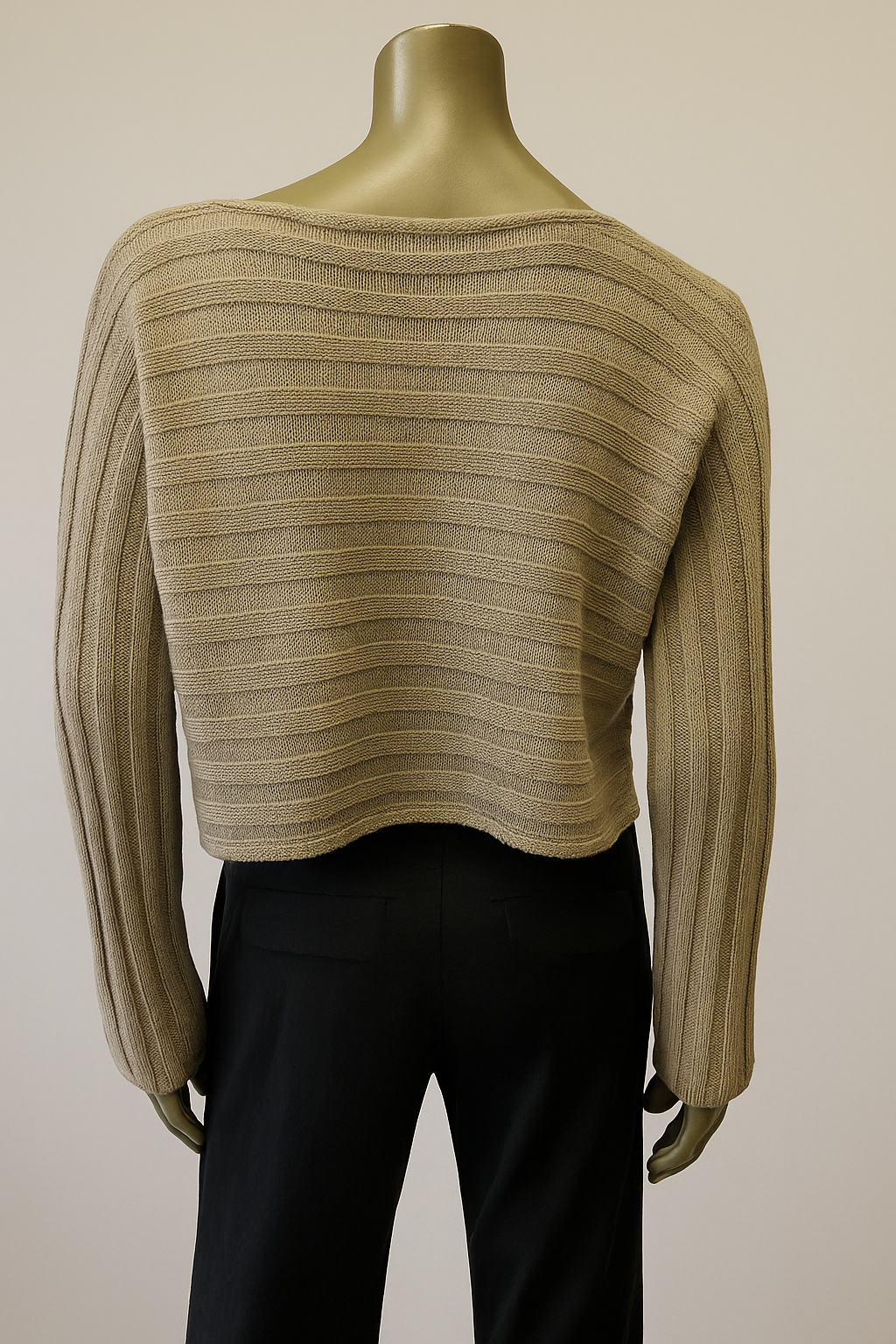 wide Ribbed boxy cropped Sweater
