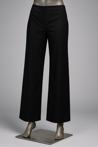 Black wide leg stretch Trousers
