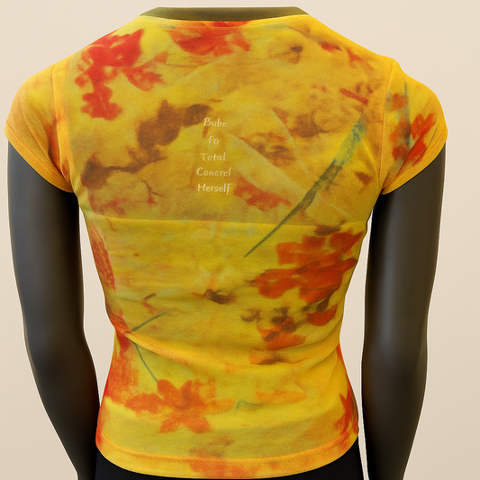 Printed Mesh T Shirt with Embelishment  Dragon Fly Print