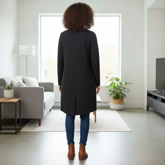 Assymetric Black Coat