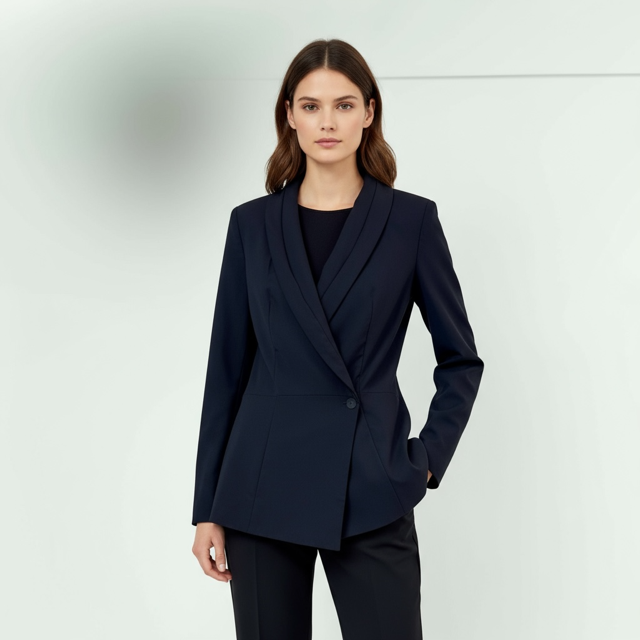model wearing the Sarah Pacini tailored Jacket