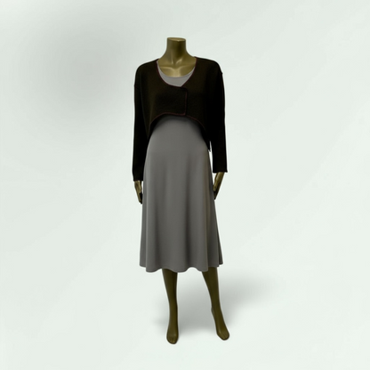 Cropped Asymmetric Knit Cardigan- Varang- Lunatisme