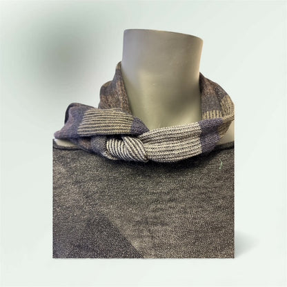 Viscose Nylon Shear Checked Scarf