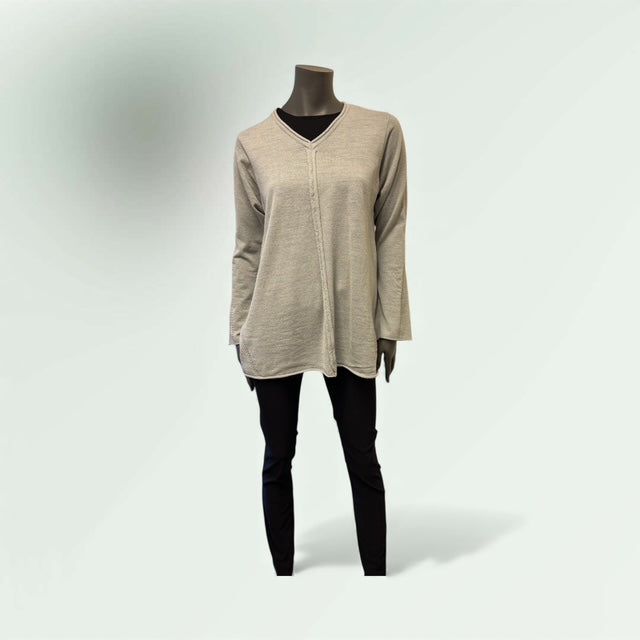 Front view of the Grey Alin Sweater