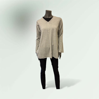 Front view of the Grey Alin Sweater