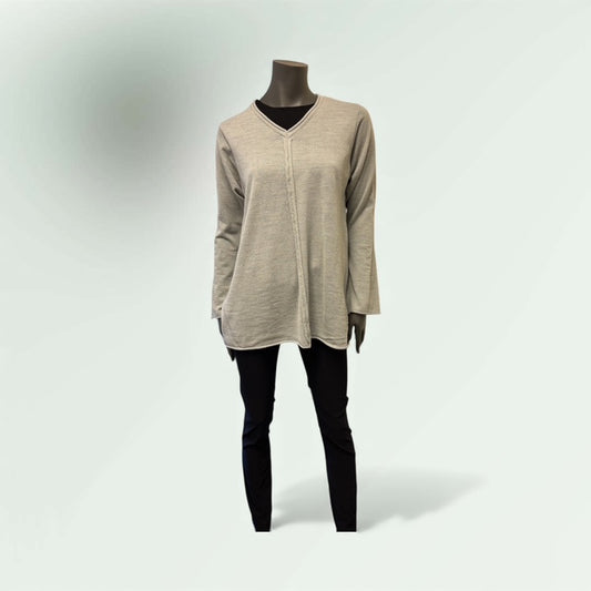 Front view of the Grey Alin Sweater