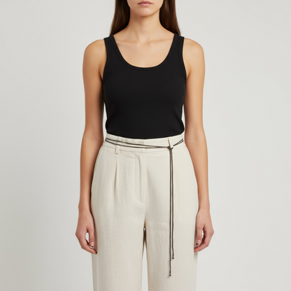 Thin metal rope chain with bead on the ende , can be worn as belt or a necklace