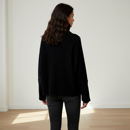 Women's Ribbed Funnel Neck Zip Cardigan –