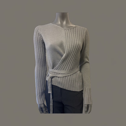 Half ribbed  Assymetric Sweater Style  no.Boss 28