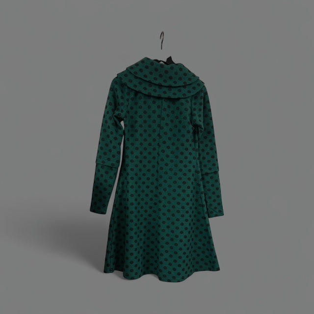 Emerald Green Polka Dot Cardigan Coat STYLE NO.H019/WLB
