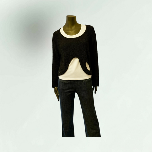 Black cut out sweater