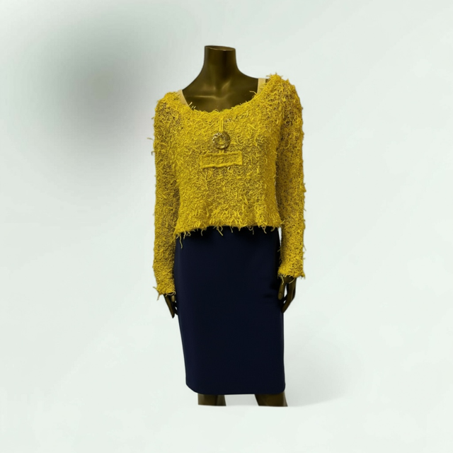 yellow textured Sweater - Lunatisme