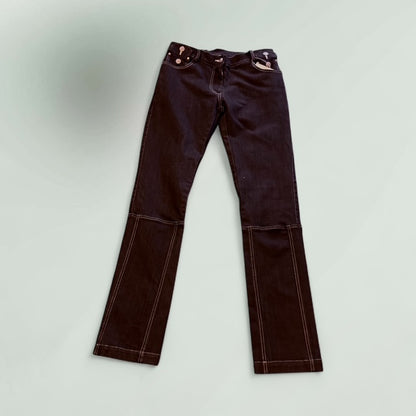 Women's Classic Black Straight-Leg Jeans style No. CC106 DSC