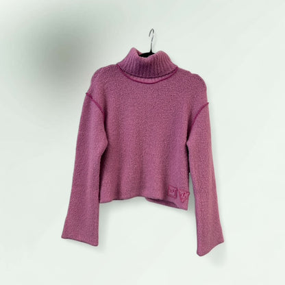 Contemporary Turtle Neck Sweater with back Slit- Grantha-Lunatisme