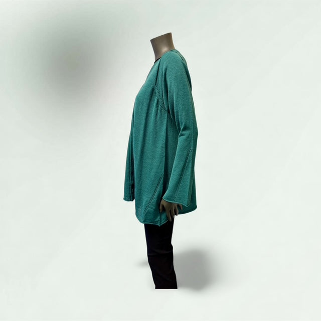 Side View of the Teal Sweater