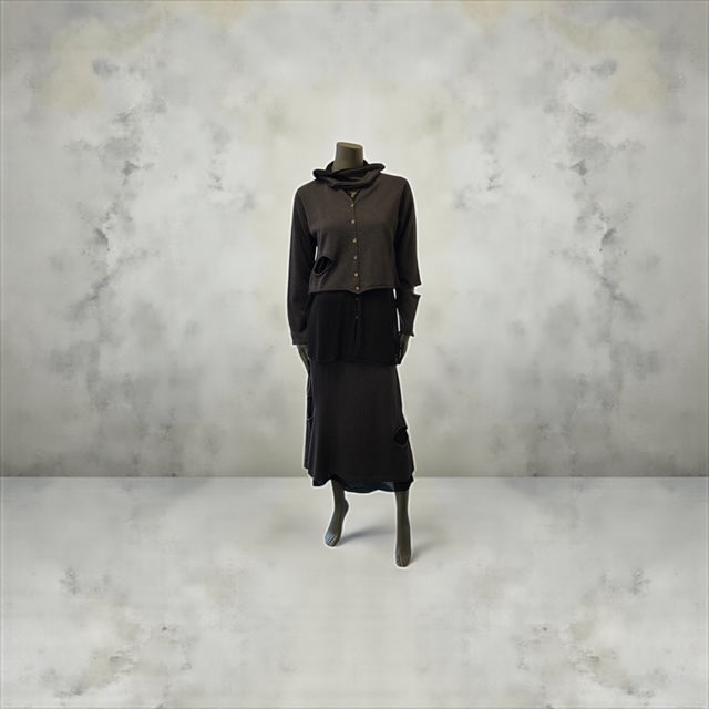 Brown/Black Knit Maxi