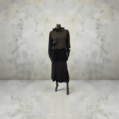 Brown/Black Knit Maxi