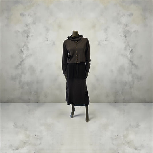 Brown/Black Knit Maxi