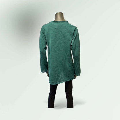 Back view of the Teal Sweater