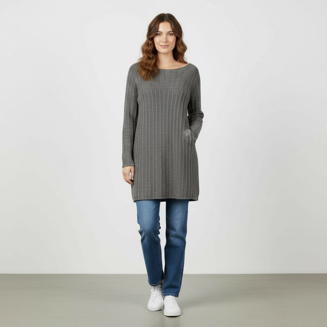 Ribbed Knit Tunic Dress style 3309