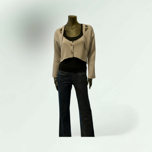 Cropped Knit Cardigan- Enskide-Lunatisme