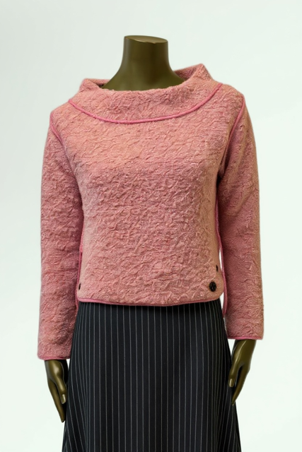 Pink Textured SWeater
