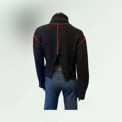 Contemporary Turtle Neck Sweater with back Slit- Grantha-Lunatisme