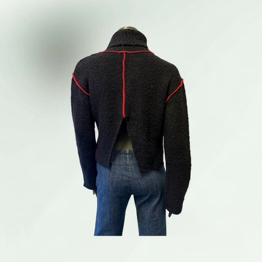 Contemporary Turtle Neck Sweater with back Slit- Grantha-Lunatisme