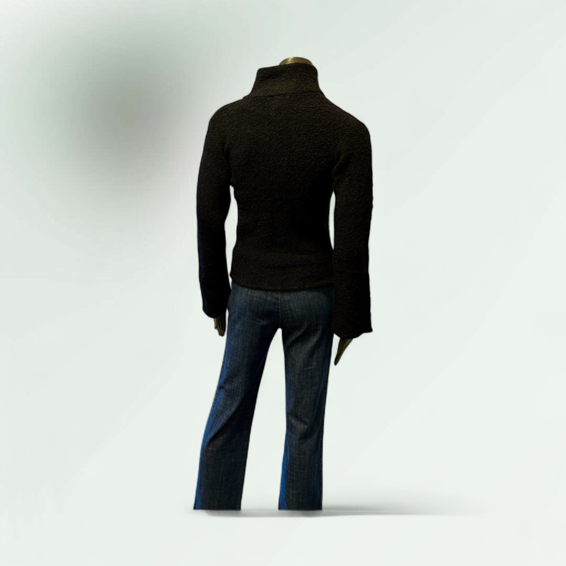 Back View of the Zip Cardigan