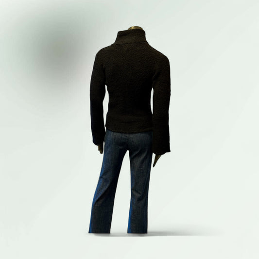 Back View of the Zip Cardigan