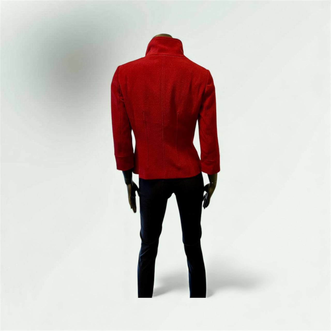 Back View of the structured Red Jacket