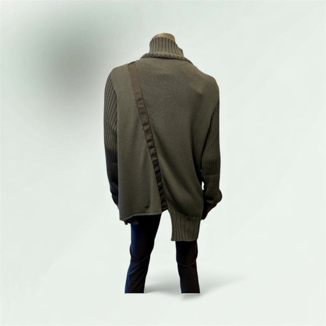 back view of the grey cardigan