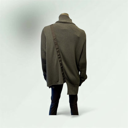 back view of the grey cardigan