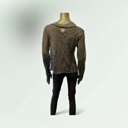 Back View of the Shear Grey Sweater