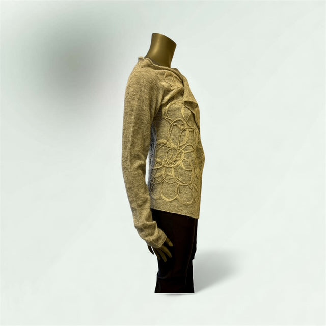 Asymmetric Edge to Edge Cardigan in Mohair and Viscose style 1865