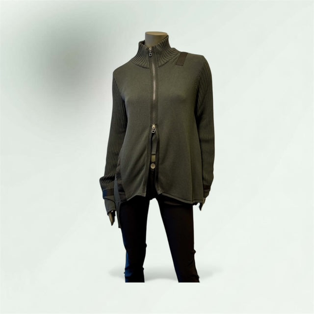 double zipped cardigan