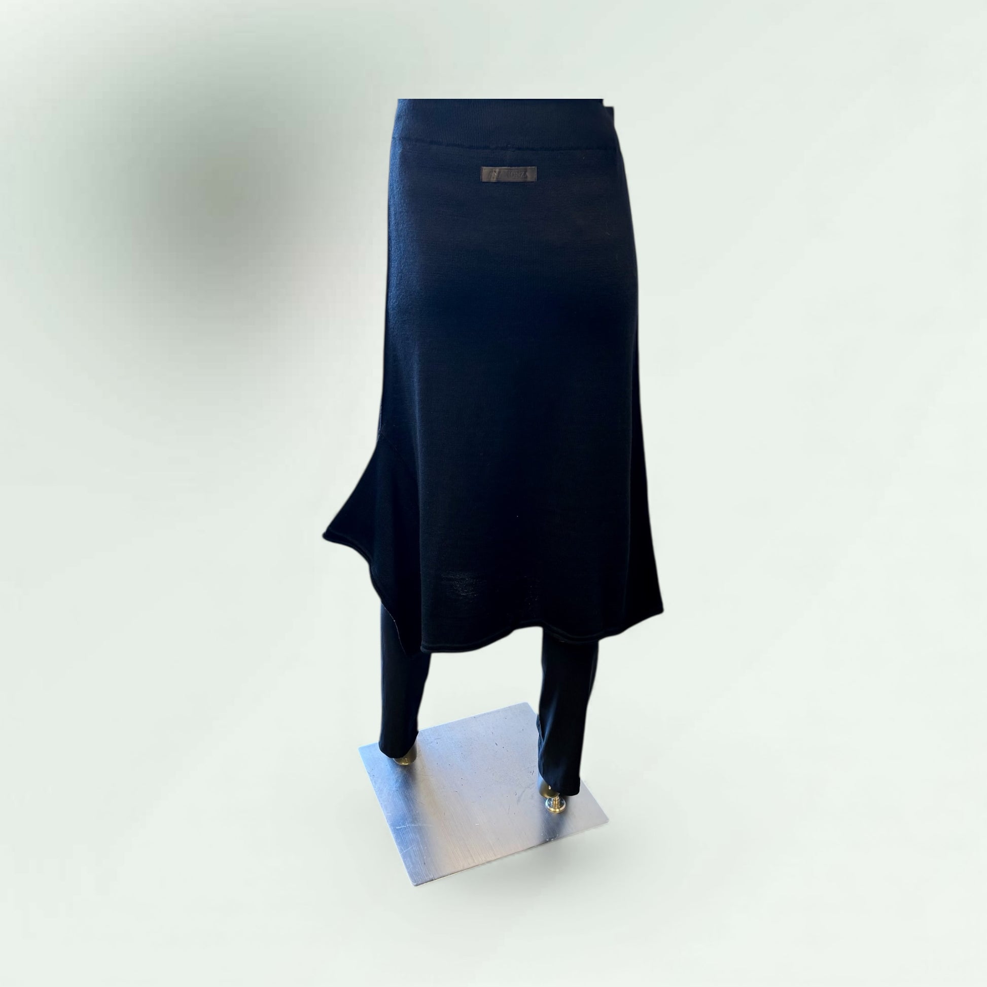 Back View of the Assymetric Black Skirt