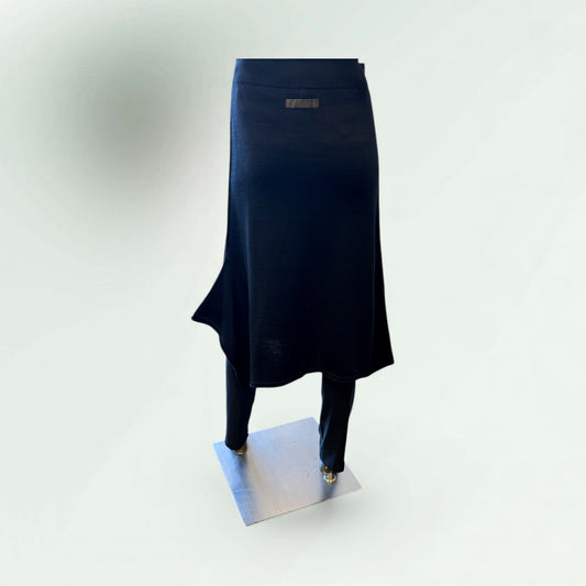 Back View of the Assymetric Black Skirt