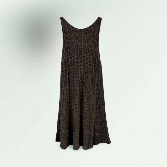 Sleeveless Ribbed Knit Tunic Dress Style 3308